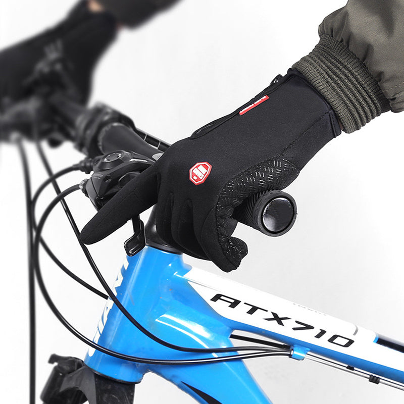 Touch Screen Waterproof Sports Gloves With Fleece
