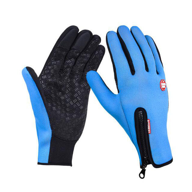 Touch Screen Waterproof Sports Gloves With Fleece